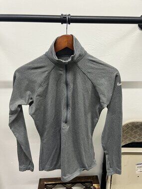 Nike Pro Dri-Fit Quarter-Zip Training Top (Gray) Athletic Athleisure